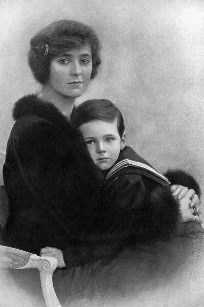 Viscountess Curzon and her son
