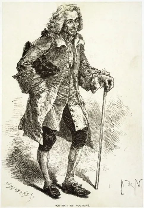 Framed Print : Print of Voltaire in Old Age Framed Print : Print of Voltaire in Old Age