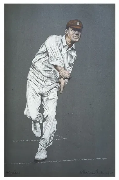 Framed Print : Walter Lees Cricketer Print Framed Print : Walter Lees Cricketer Print
