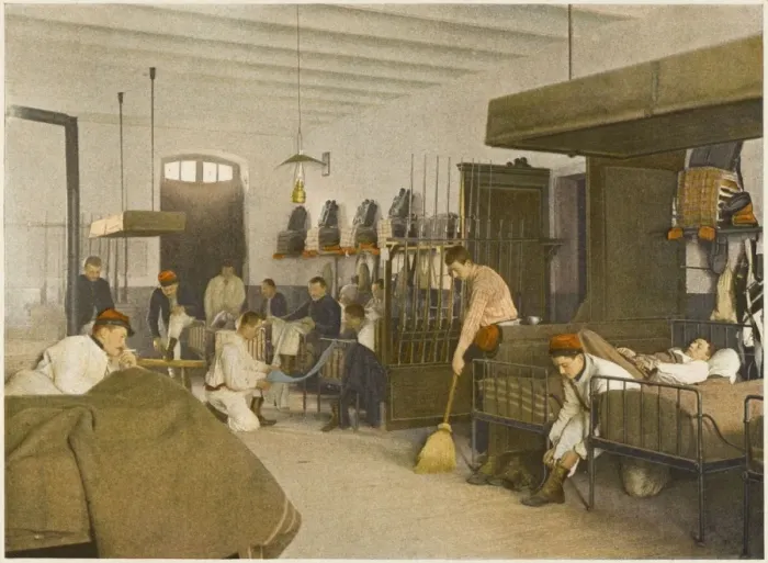 Framed Print : Waking in Barracks Print Framed Print : Waking in Barracks Print