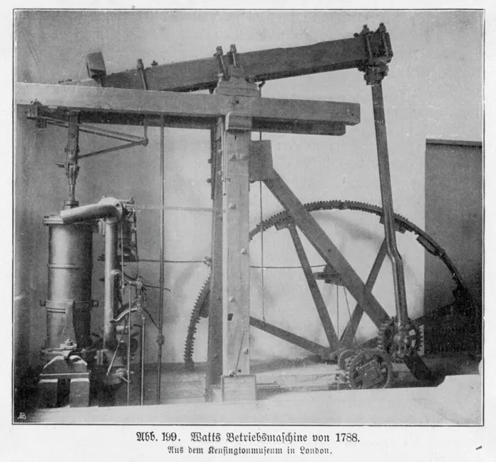 Framed Print : Watts Steam Engine Print of 1788 Framed Print : Watts Steam Engine Print of 1788