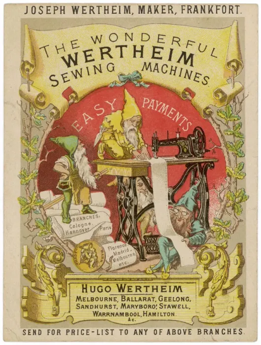 Framed Print : Wertheim's Sewing Machine Print Framed Print : Wertheim's Sewing Machine Print