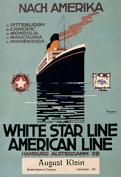 White Star Line  /  American Line poster