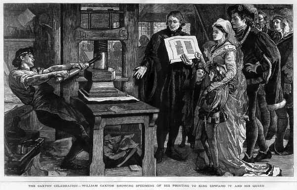William Caxton showing printing to Edward IV