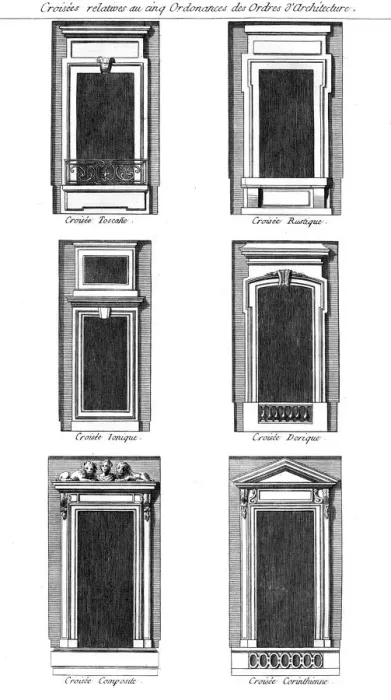 Framed Print : Classical Orders Windows Print, Circa 1760 Framed Print : Classical Orders Windows Print, Circa 1760