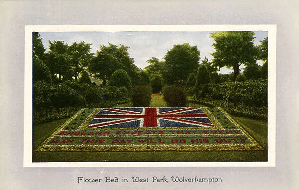 Wolverhampton, Staffordshire - Patriotic Flowerbed Planting