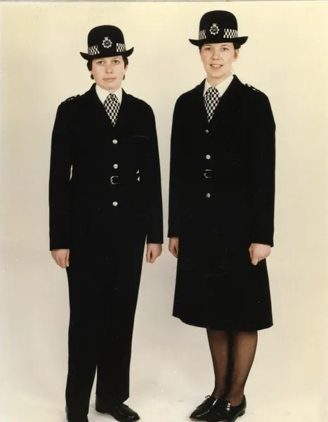 Two women police officers in new bowler hat Our beautiful Wall Art and Photo Gifts include Framed Prints Photo Prints Poster Prints Canvas Prints Jigsaw Puzzles Metal Prints and so much more