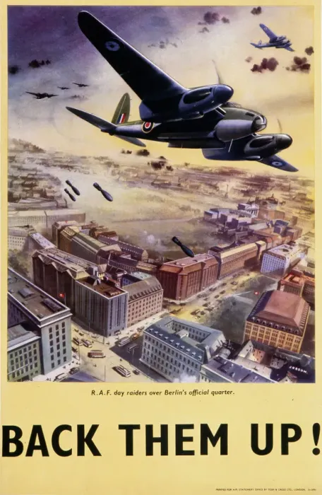 Framed Print : World War Two Print - British Bombers Over Berlin Framed Print : World War Two Print - British Bombers Over Berlin