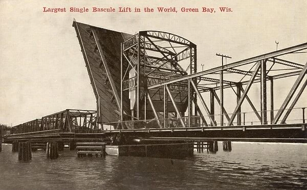 Worlds Largest Single Bascule Lift Bridge - Green Bay, Wis