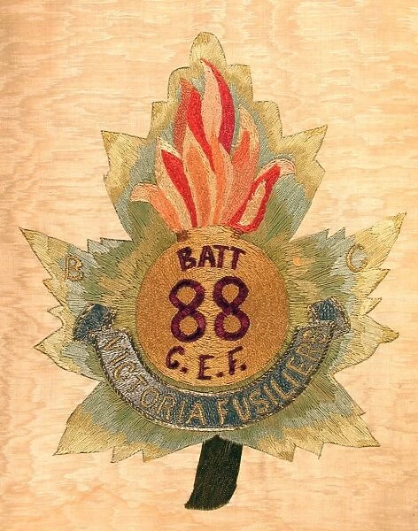 Woven badge of the 88th Battalion Victoria Fusiliers