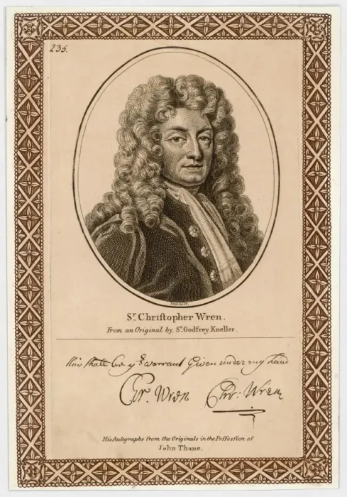 Framed Print : Sir Christopher Wren Print Framed Print : Sir Christopher Wren Print