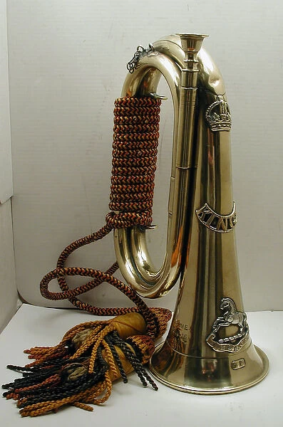 WWI bugle with the badge of the Kings (Liverpool) Reg