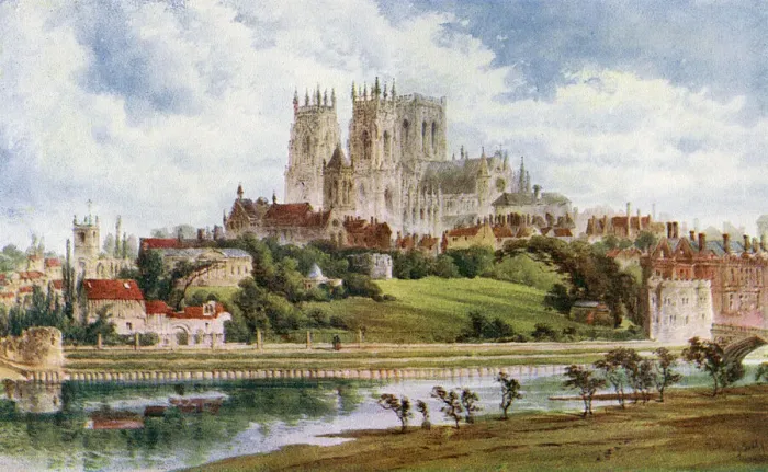 Framed Print : Distant View of York Minster Print, 1908 Framed Print : Distant View of York Minster Print, 1908
