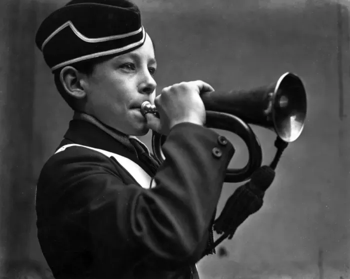 Framed Print : Young Cornet Player Print