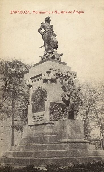Zaragoza, Spain - Monument to Agustina of Aragon