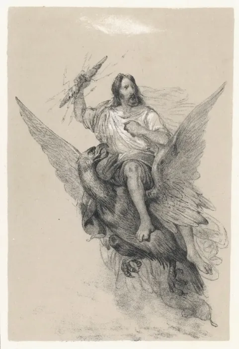 Framed Print : Zeus on Eagle, Print