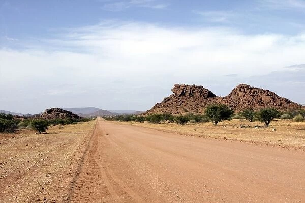 Africa Road in Namibia near Windhoek. Namibia
