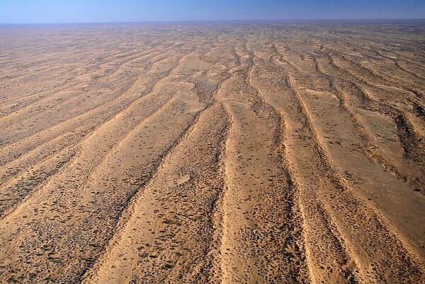 Australia Simpson Deser. Dunefields. Sand dunes & claypans in interdune corridors, South-eastern Simpson, South Australia
