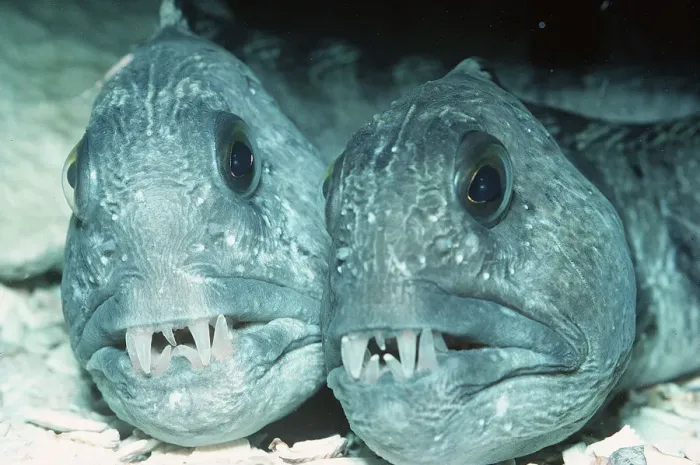 Framed Print : Wolf Fish Print - Pair, North Atlantic Species Framed Print : Wolf Fish Print - Pair, North Atlantic Species