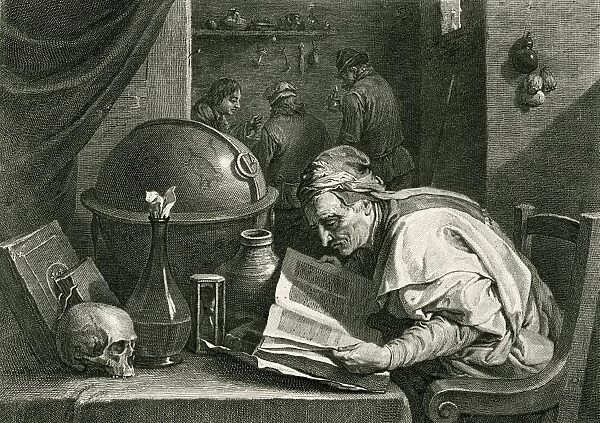 17th Century alchemist, artwork C013  /  9553