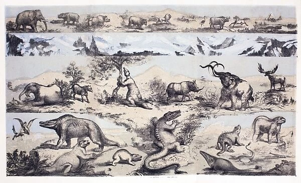 1860 Duncans prehistoric epoch panorama