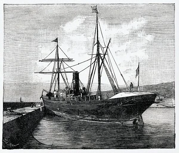 19th century oil tanker, artwork