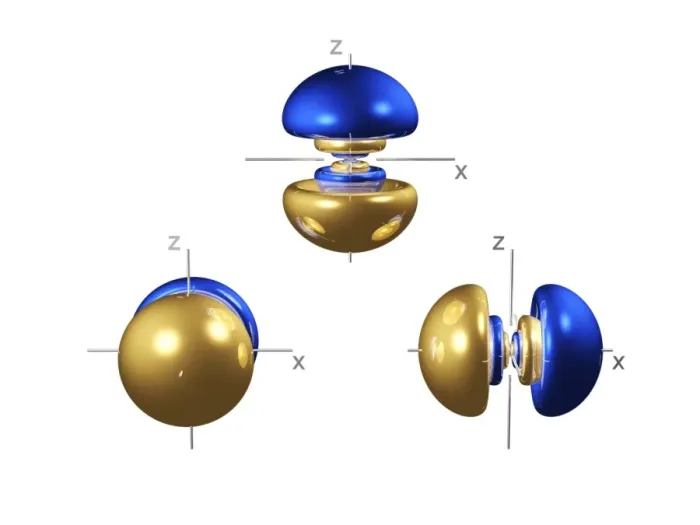 Framed Print : 3p Electron Orbitals Computer Model Print Framed Print : 3p Electron Orbitals Computer Model Print