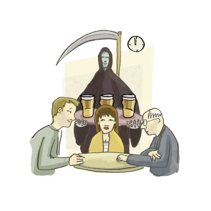 Framed Print : Alcohol and Death Print