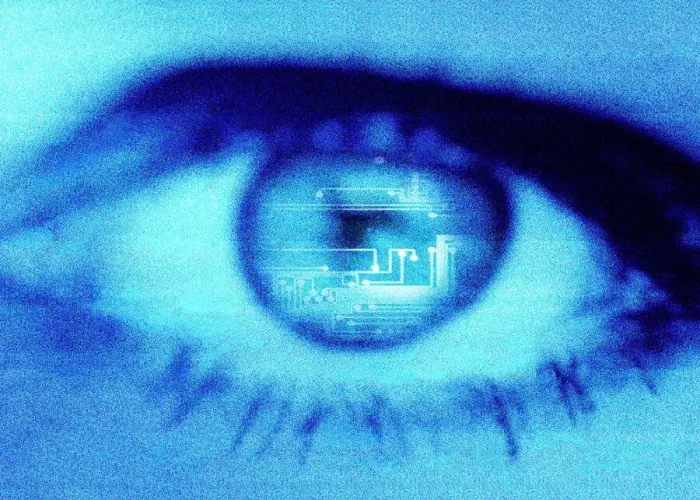 Framed Print : Electronic Circuitry Behind the Eye Print Framed Print : Electronic Circuitry Behind the Eye Print