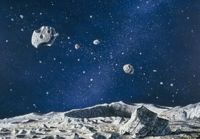 Framed Print : Asteroid Landscape Print Framed Print : Asteroid Landscape Print