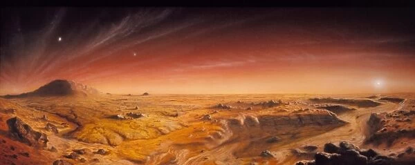 Artwork of Mars surface panoroma