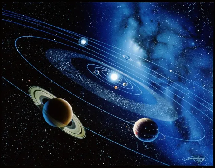 Framed Print : Solar System Print featuring Planetary Orbits