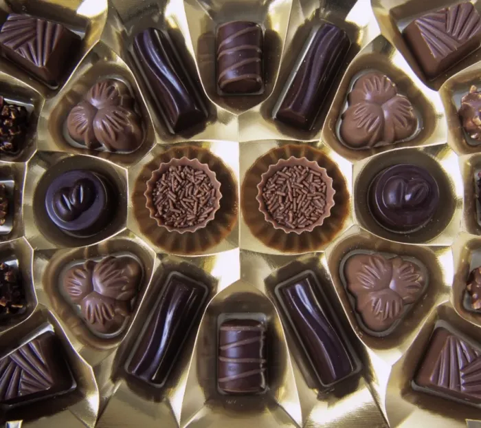 Framed Print : Assorted Chocolates Print in a Box Framed Print : Assorted Chocolates Print in a Box