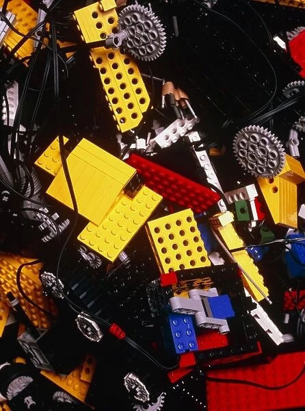 Assorted Lego bricks and cogs