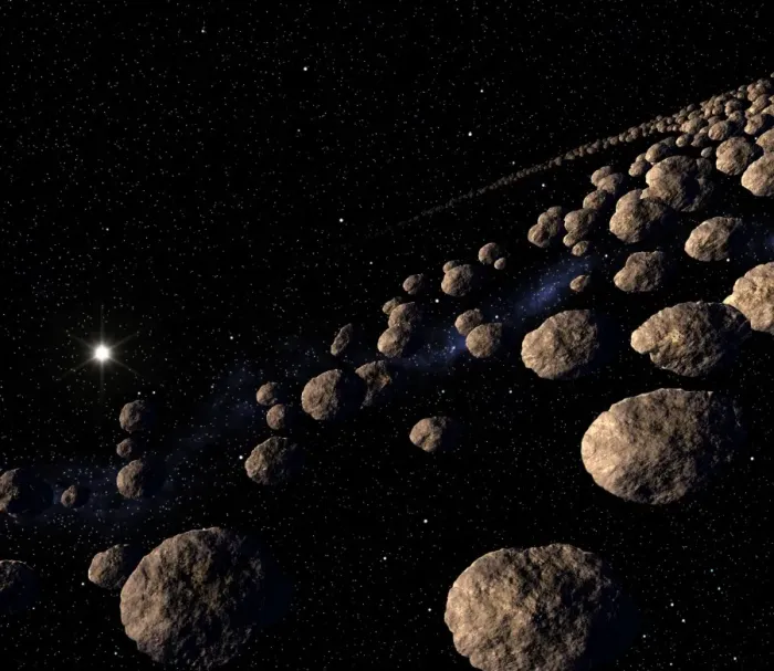 Framed Print : Asteroid Belt Print, Computer Artwork Framed Print : Asteroid Belt Print, Computer Artwork