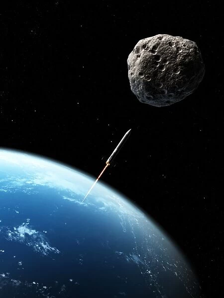 Asteroid defence missile, artwork F007  /  7398