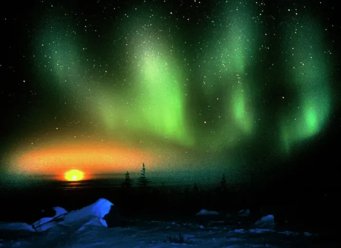 Framed Print : Green Aurora Borealis Print Framed Print : Green Aurora Borealis Print