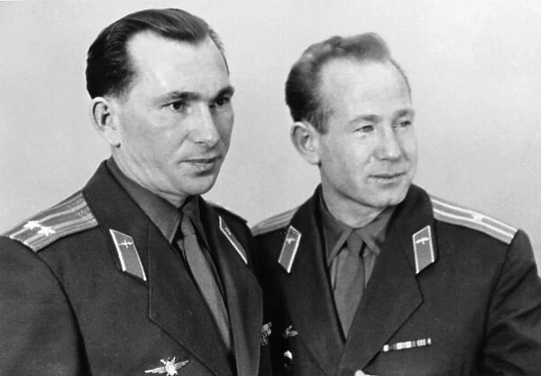 Belyayev and Leonov, Soviet cosmonauts