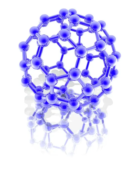 Framed Print : Buckyball Molecule Print Framed Print : Buckyball Molecule Print