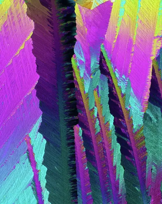 Framed Print : Caffeine Crystals Print