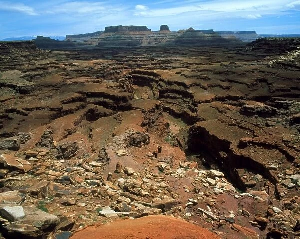 Canyons formed by the erosion of sedimentary rock by the Colorado River