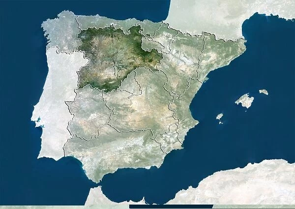 Castile and Leon, Spain, satellite image C014  /  0076
