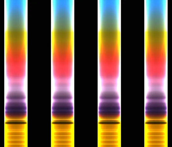 Framed Print : Chromatography Print: Coloured bands on a substrate Framed Print : Chromatography Print: Coloured bands on a substrate