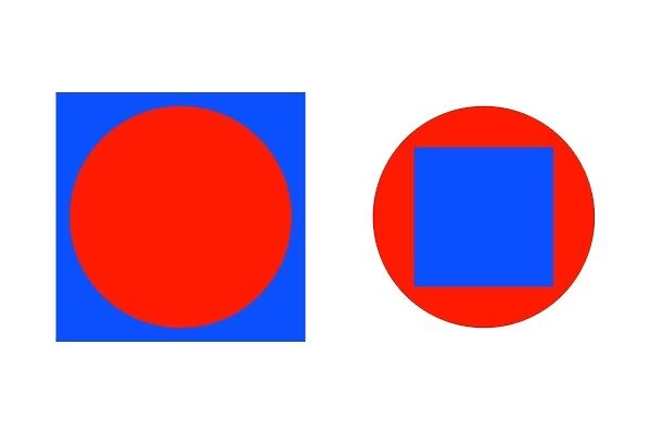 Circle in a square illusion