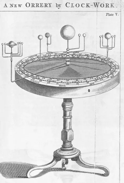 Framed Print : 18th Century Clockwork Orrery Print Framed Print : 18th Century Clockwork Orrery Print
