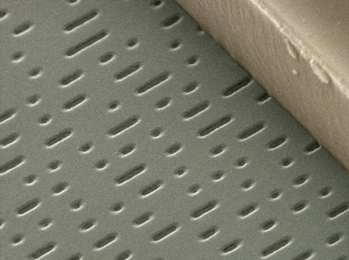 Framed Print : Compact disc surface Print, Coloured SEM Framed Print : Compact disc surface Print, Coloured SEM