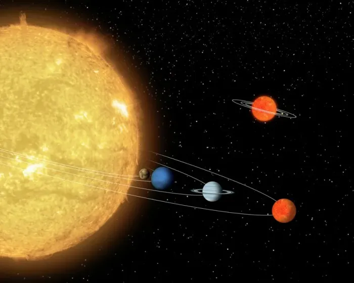 Framed Print : Comparing Planetary Systems Print Framed Print : Comparing Planetary Systems Print