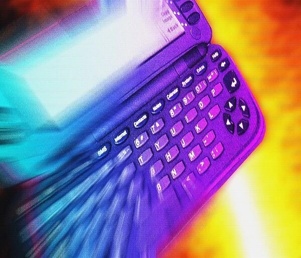 Computer artwork of a palmtop computer