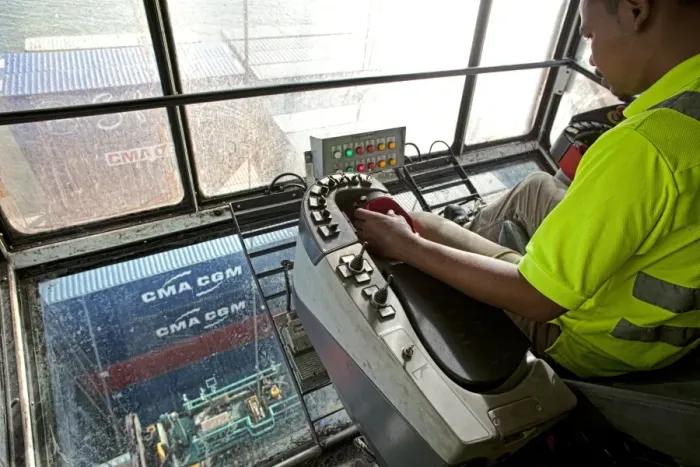 Framed Print : Container Crane Operator Print Framed Print : Container Crane Operator Print