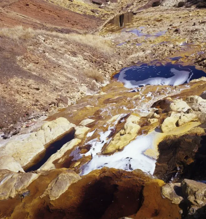 Framed Print : Copper mine pollution Print Framed Print : Copper mine pollution Print